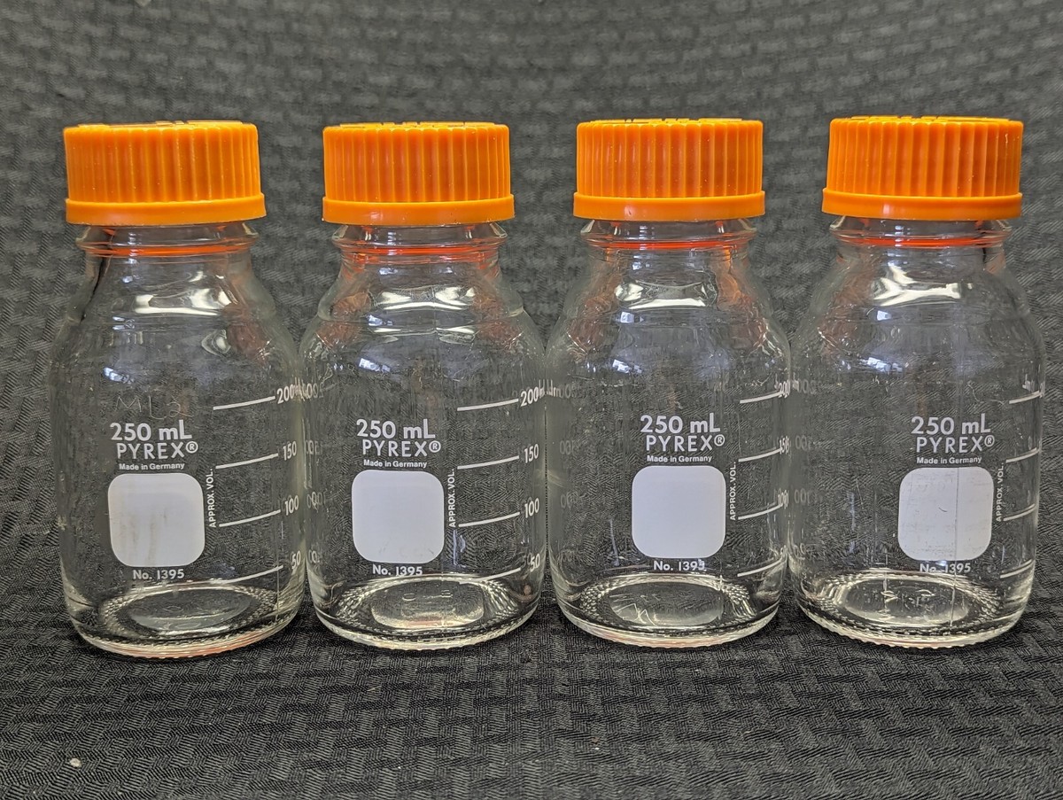 4/pk) Lab Glass GL-45 100mL, 250mL, 500mL, 1L, 2L Reagent