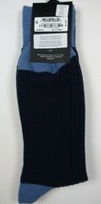 ALFANI Alfatech Navy Blue Light Blue Knit Dress Socks NEW Size 7-12