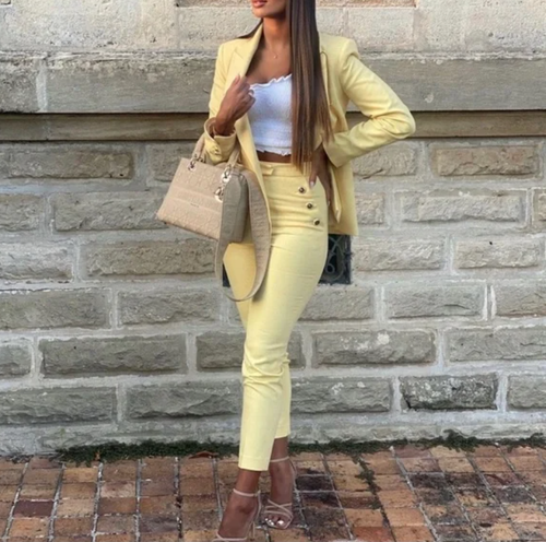 ZARA WOMAN NWT SS21 Yellow BUTTONED 