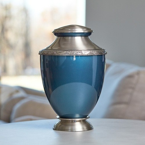 At Peace Memorials Artisan Indigo Large/Adult Cremation Urn - Picture 4 of 8