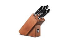 Ceppo Portacoltelli Completo in legno ciliegio con 5 coltelli forgiati Ausonia