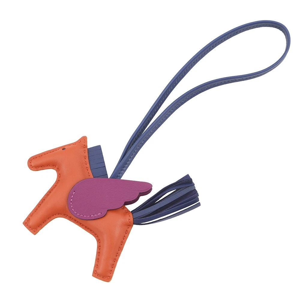 Hermes — HERMES Rodeo Pegasus Size PM Lambskin Cornelian/Anemone/Blue Saphir