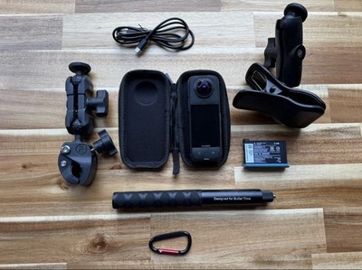 Insta360 X4 8K 360 Action Camera with Motorcycle Mount and Invisible Stick