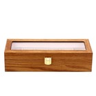 1Pc 6 Slots Wooden Watch Case Watch Display Box Watch Storage Box