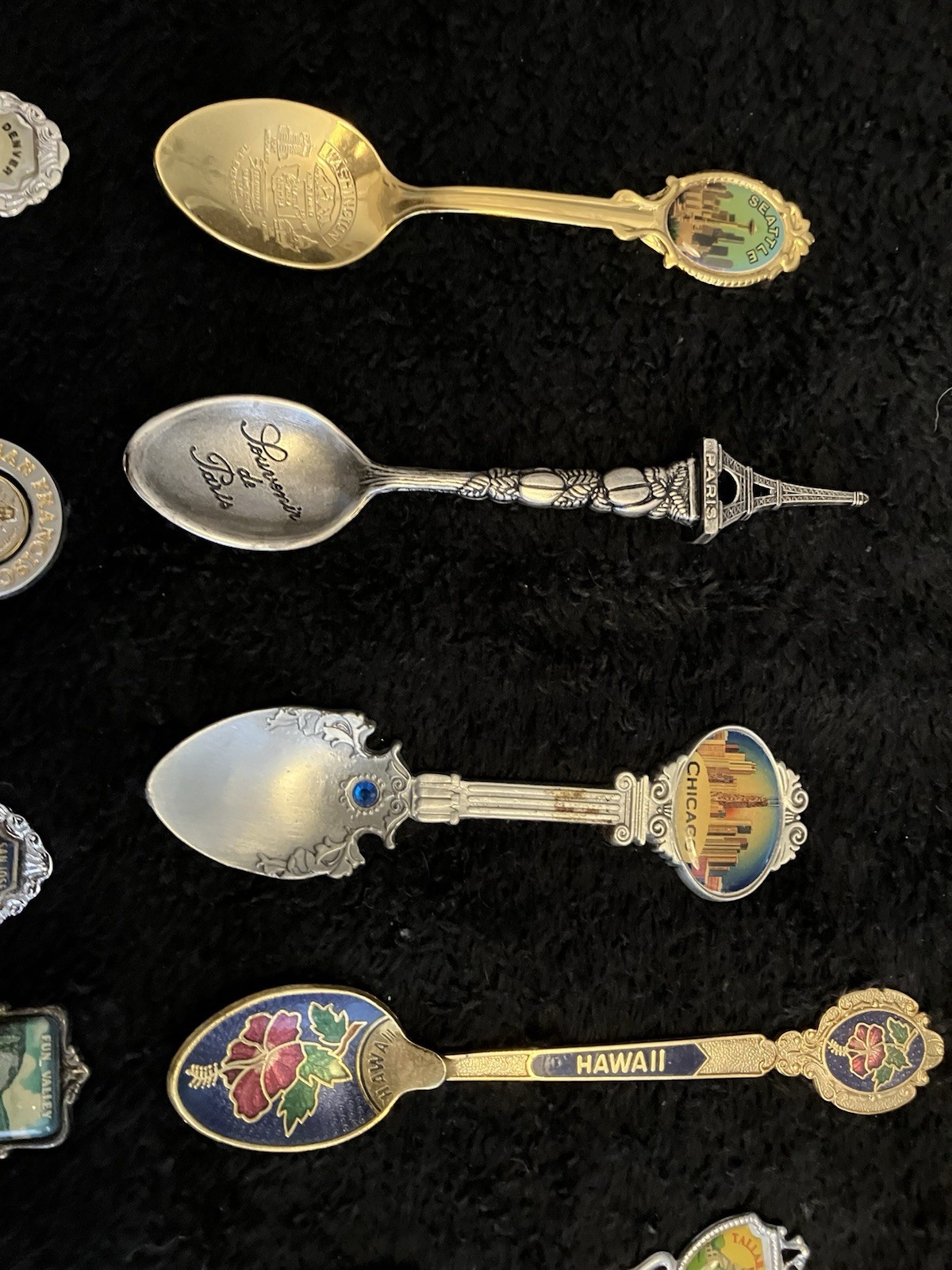 31 Souvenir Spoons Mixed Lot Silverplate Spoon Collection Collectible One Owner!