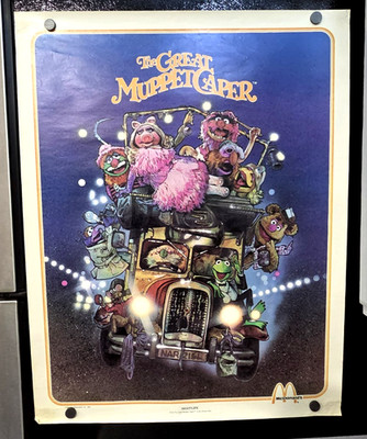 Vintage Great Muppets Caper Movie Poster 1981 Nightlife Kermit Piggy McDonald s