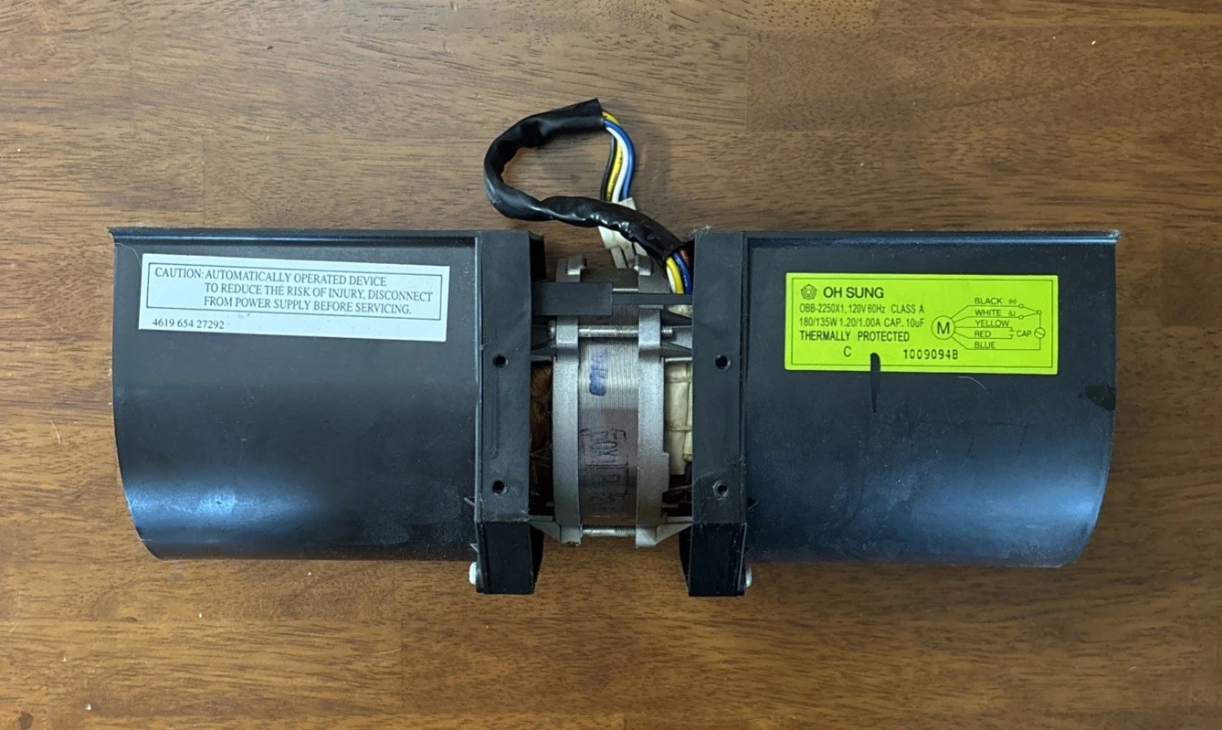 OEM Genuine Maytag Microwave Ventilation Fan Motor Assembly, Part #W10325863