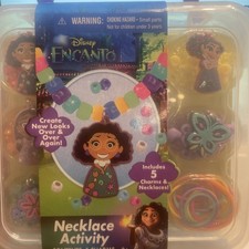 Disney- Encanto DIY Necklace Activity Set W/Charms  Beads, Kids Age 3  Up New