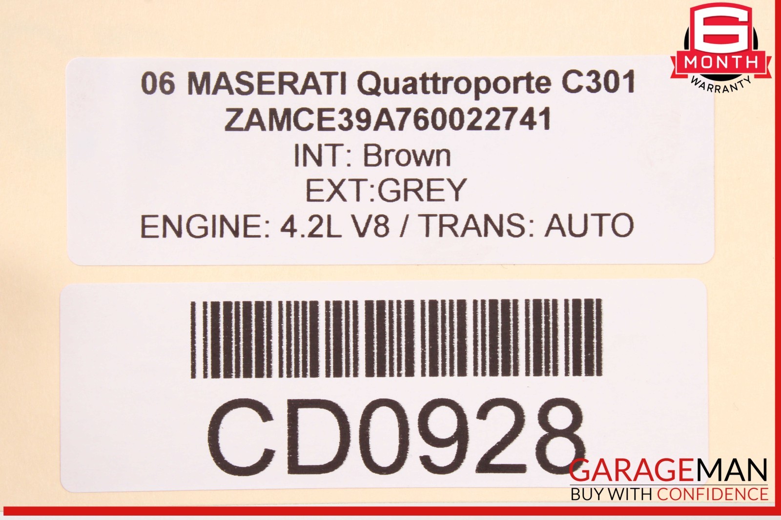 03-08 Maserati Quattroporte M139 Rear Right Side Lower Bottom Seat Cushion OEM