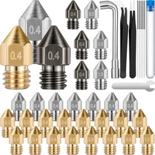 Funrous 3D Printer Nozzle Cleaning Kit, Stainless Steel and Brass Compatible ...