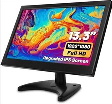 13.3" Security Monitor, 1920x1080P Monitor Small HDMI Full HD Monitor