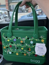 NWT Bitty Bogg Bag -Green - Ugly Christmas Sweater- Tinsel Tree