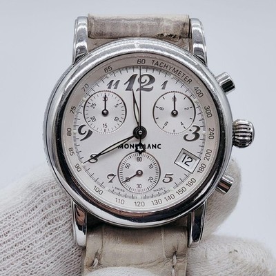 Montblanc Meisterstück Chronograph Ref.7039 SS Quarz Silber Rund 32mm Damen