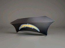 Los Angeles Chargers NFL Printed Tailgate Spandex Table Cover For Std 6ft Table