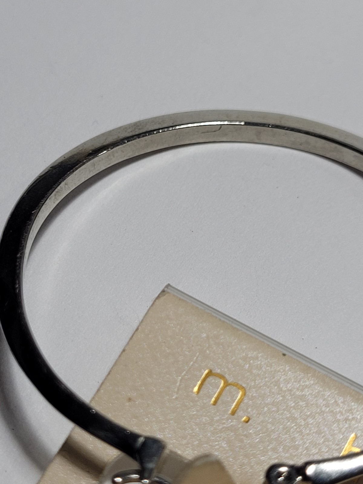 Silvertone M Haskell Large Round Dangle Hoop Hing… - image 10