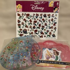 Disney Ariel Seal Sticker Set, Glitter, Unused, Damaged Packaging