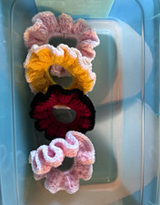 Crocheted Multicolor Scrunchies