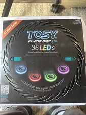 Tosy Flying Disc Frisbee Light Up Rechargeable 108 RGB Colors or 36 Bright LEDs 