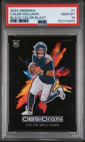 2024 Panini Obsidian - Caleb Williams #1 Black Color Blast Rookie