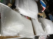 Assorted Lot of 75 clean used recycled Bubble wrap bags small medium large XL