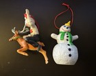Jack in the Box on a Reindeer Snowman Christmas Ornament — photo 1