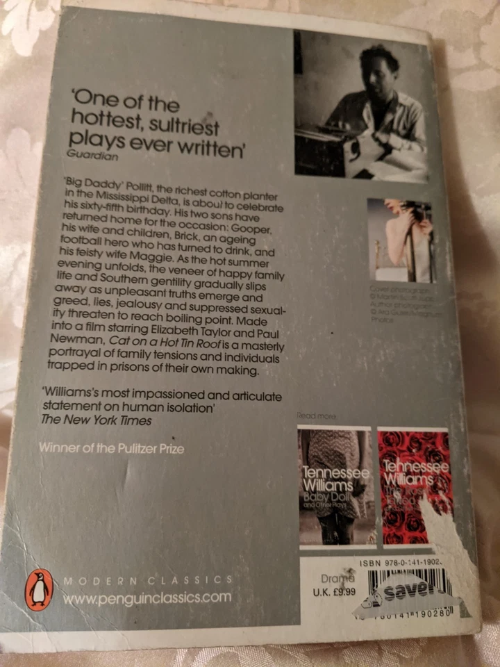 CAT ON A HOT TIN ROOF Penguin Modern Classics BOOK Tennessee Williams - image 2 of 4
