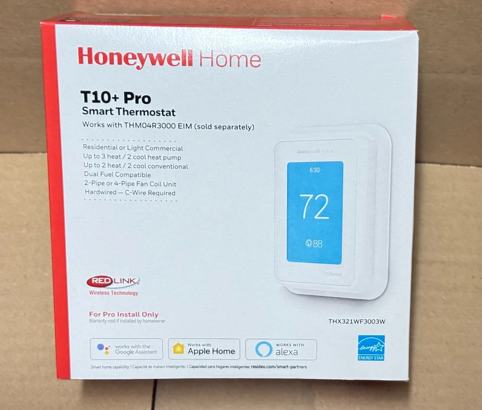 Honeywell Home T10+ pro Smart Thermostat THX321WF3003W RedLINK WiFi Not Sensor - Image 4 of 4