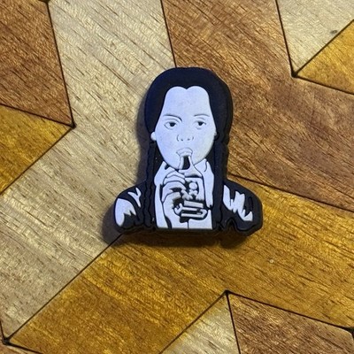 Croc Charm   Wednesday Addams Drinking from Bottle (The Addams Family)