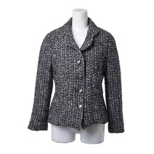 Chanel Tweed Jacket 97A Wool Blend Black Size 38 Vintage