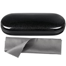 Hard Shell Eyeglass Cases, Lightweight Portable Glasses Case for Women B-black