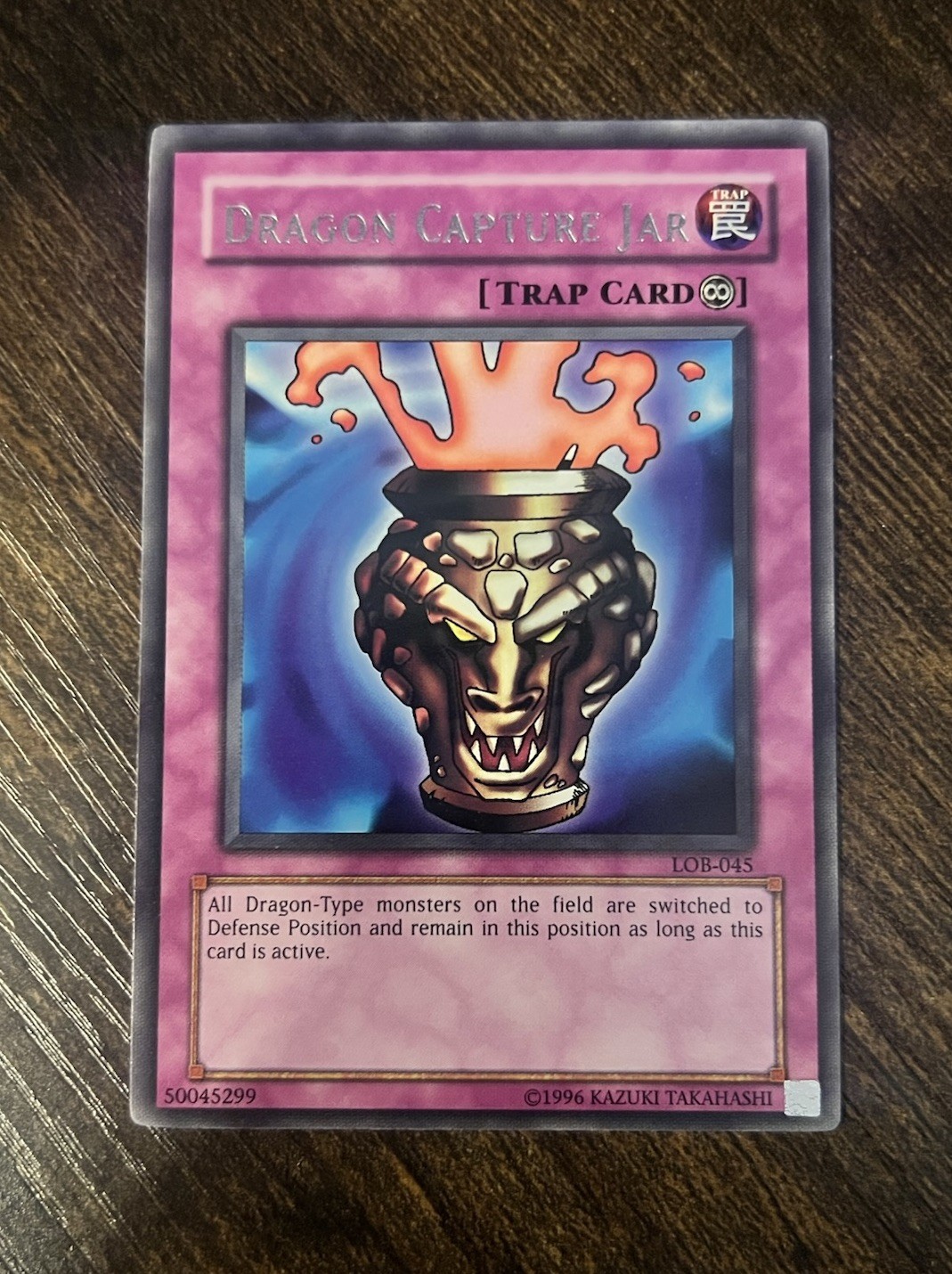 Dragon Capture Jar LOB-E035 YuGiOh Legend of Blue Eyes White Dragon trading card — raw and PSA graded price guide