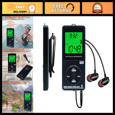 Portable AM FM Radio - Rechargeable Mini Radio with Digital Tuning, LCD Display,