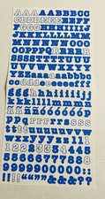 CREATIVE MEMORIES ABC 123 Alphabet Blue Stickers Some Stickers Missing. See Pics