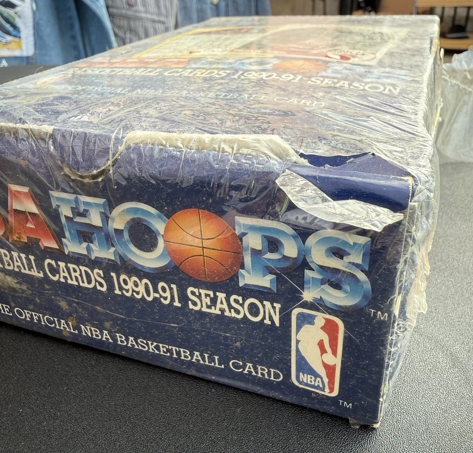 1990-91 NBA Hoops Series 1 2 Boxes Factory Sealed Open Menendez Brothers Jordan - Image 4 of 4