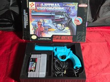 Lethal Enforcers Super Nintendo SNES Big Box Light Gun Tested Cleaned Authentic