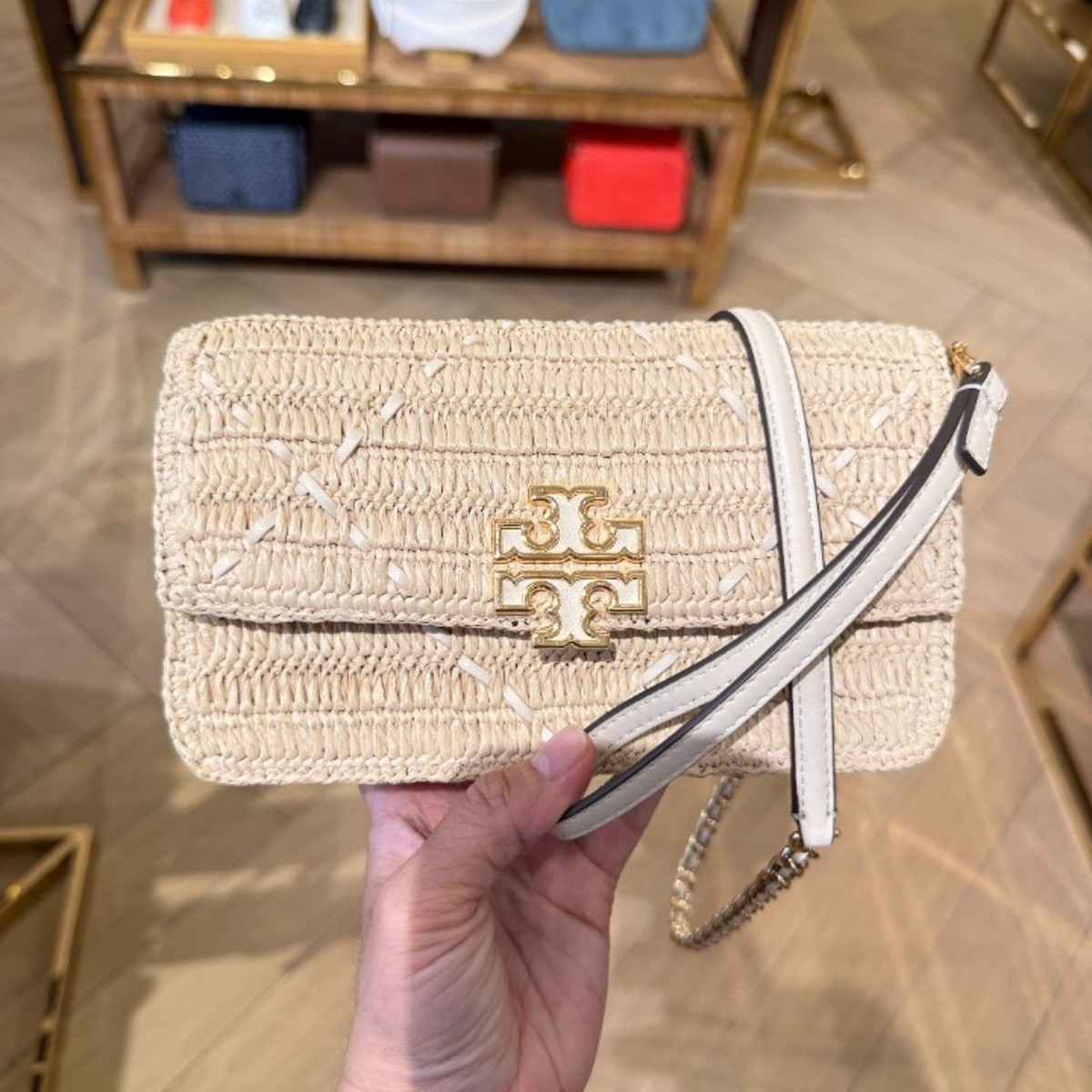Tory Burch 162872 Britten Small Chain Wallet Wristlet