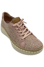 Skechers Women's Wilshire Blvd Multi Knit Fixed Lace Sneakers Pink