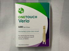100 One Touch Verio Glucose Test Strips Dated 2/2026-6/2026