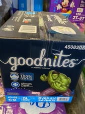 GoodNites Bedtime Underwear S/M Diapers 74 Count