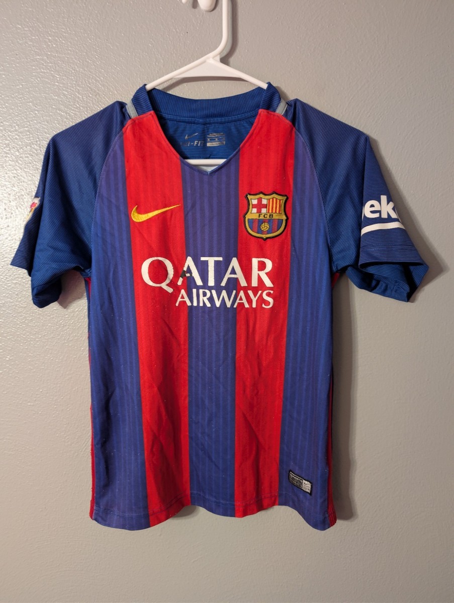 Nike FC Barcelona Messi #10 Home Jersey 2016-17 Youth XL Blue Red