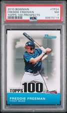 PSA 7 - 2010 Freddie Freeman Bowman Topps 100 Prospects