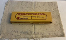 Vintage Bucilla 3467 Fluffy Tuft Rug Oval Cotton Canvas & RC Speed Tufting Tool