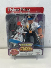 1999 Fisher-Price Rescue Heroes Sergeant Siren Police Officer In Orig. Packaging