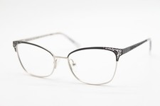 NEW NICOLE MILLER DELAVAN C01 BLACK SILVER AUTHENTIC EYEGLASSES 52-17