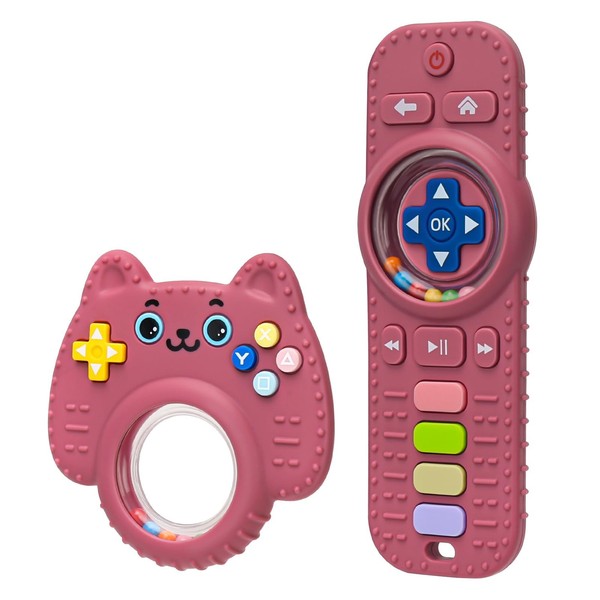 Baby BeißSpielzeug Set BeißRing Fernbedienung Silikon Bpa-Frei Ab 3 Monate-image