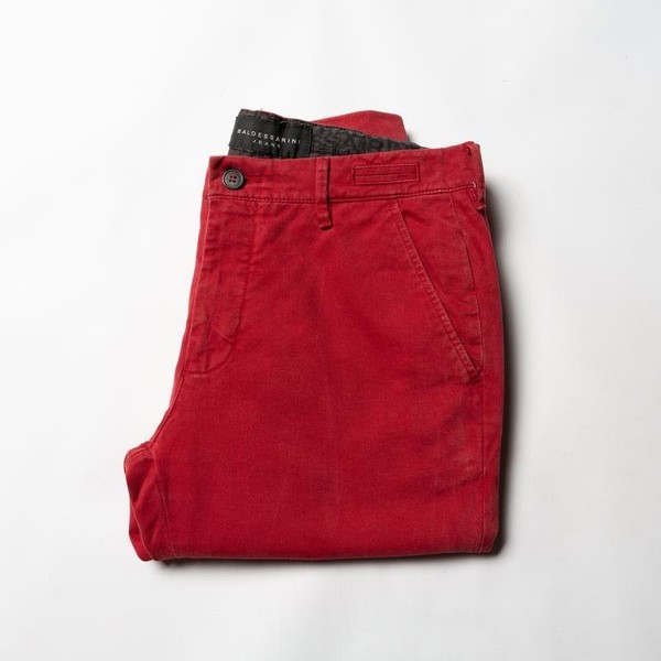 Men Baldessarini Trousers Red Cotton 33 / L / 48