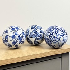 Set of 3 10cm Decorative Balls for Bowls Ceramic Ornamental Decorative Fillers