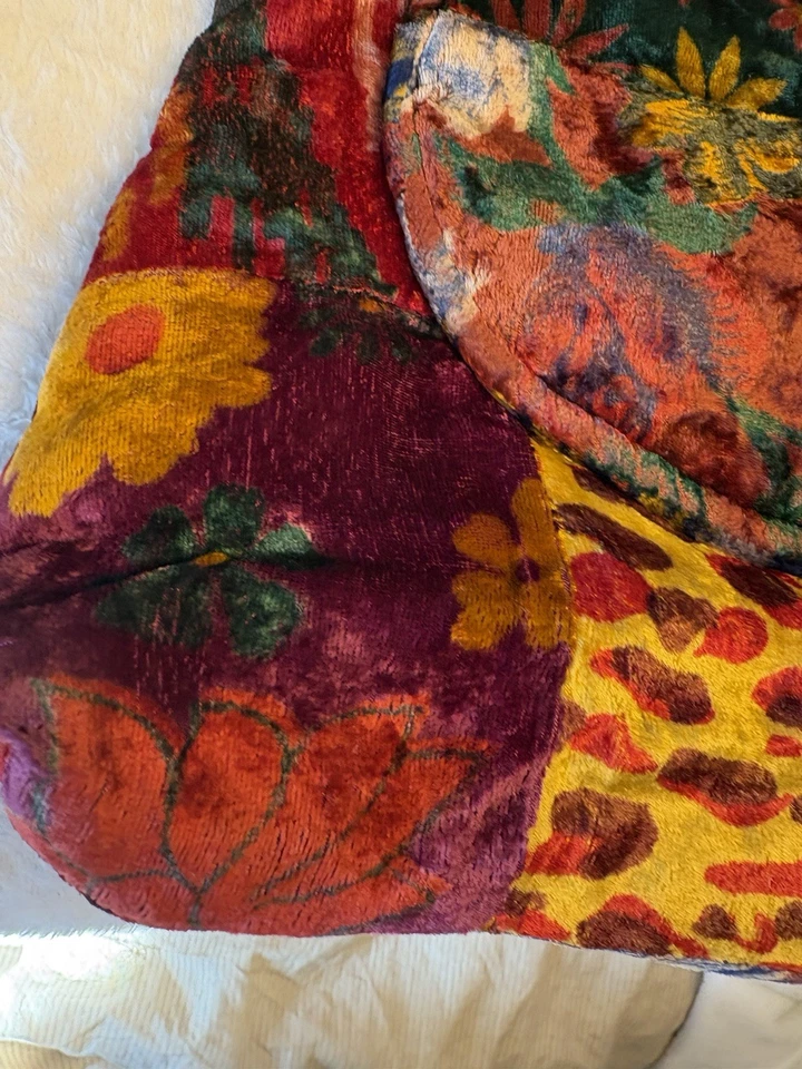 VTG  whimsigoth velvet purse Flaws- Minor Sewing Needed Boho Hippy Funky - Image 2 of 4