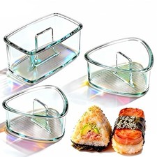 3PCS Clear Large Onigiri mold,Triangle Rice press Molds for Large,