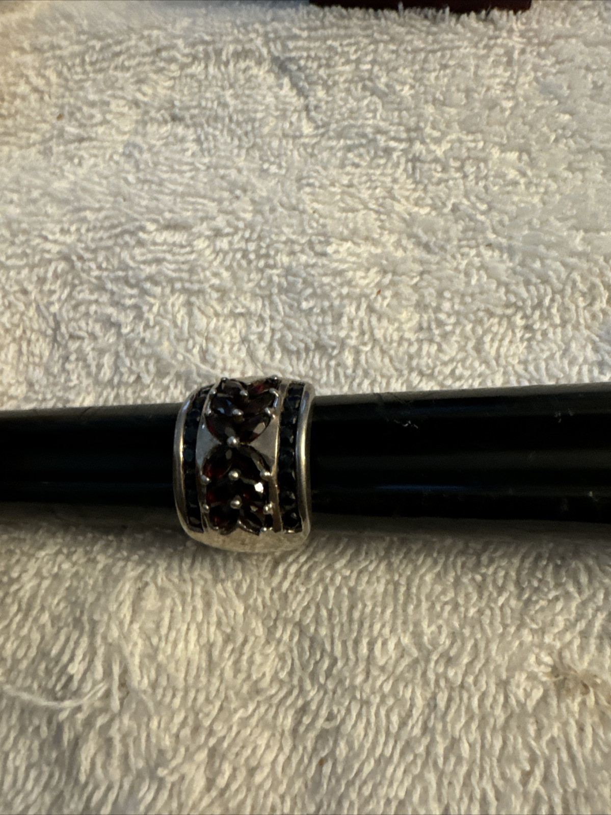 Missing Stone Sterling Silver Ruby Red Gemstone R… - image 6